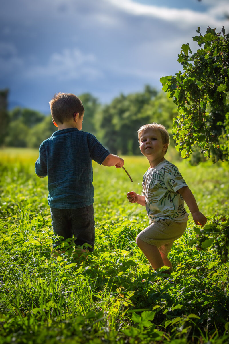 séance photo famille enfant dans la prairie photographe Sélestat